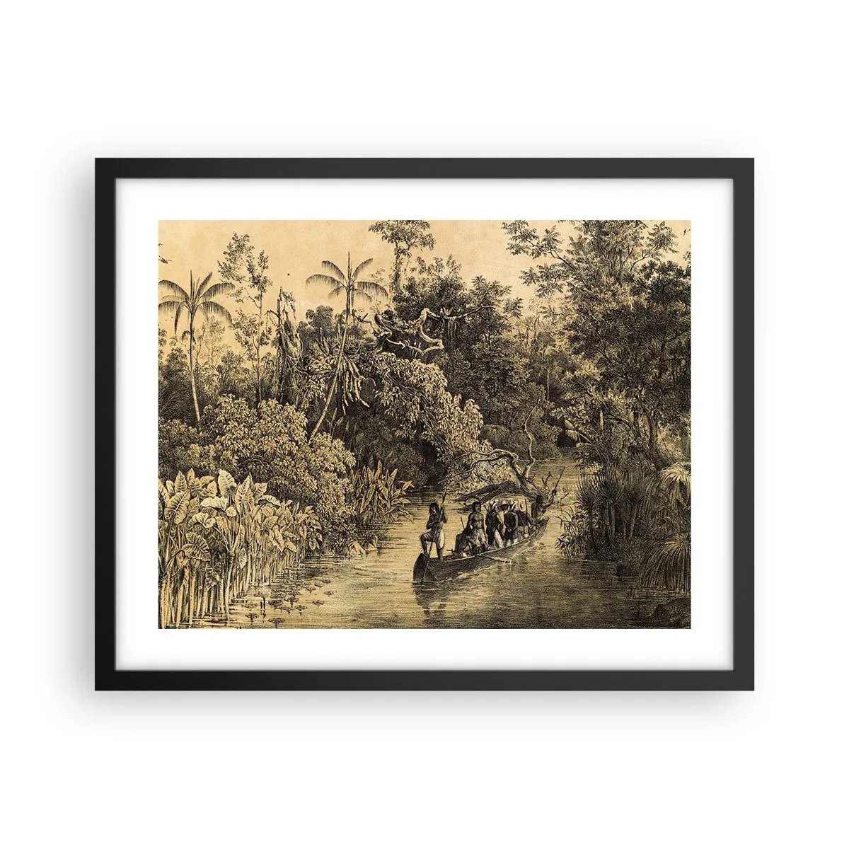 Plakat i sort ramme - Rejsen til kilden - 50x40 cm