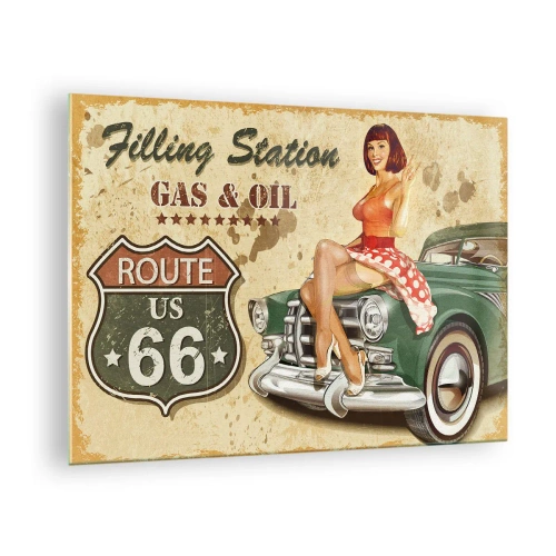 Billede på glas - De vidunderlige 40'ere - 70x50cm - De glorværdige 1940'ere. - Moderne vægdekoration til stue og soveværelse ARTTOR