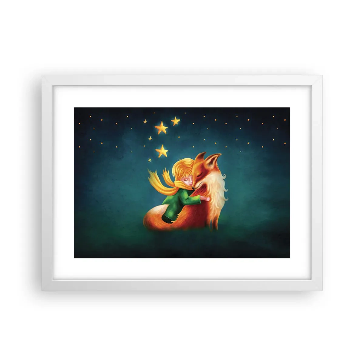 Plakat i hvid ramme - Lille Prins - 40x30 cm