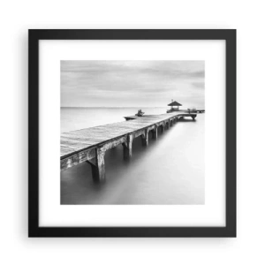 Plakat i sort ramme - Ind i det fjerne - 30x30 cm