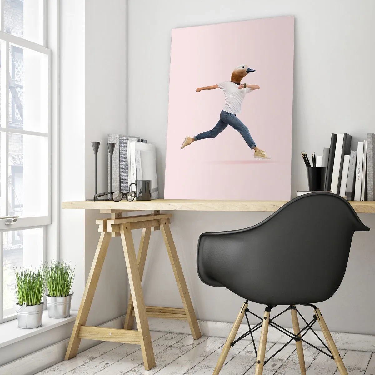 Billede på glas - En knivspids absurditet - 70x100 cm