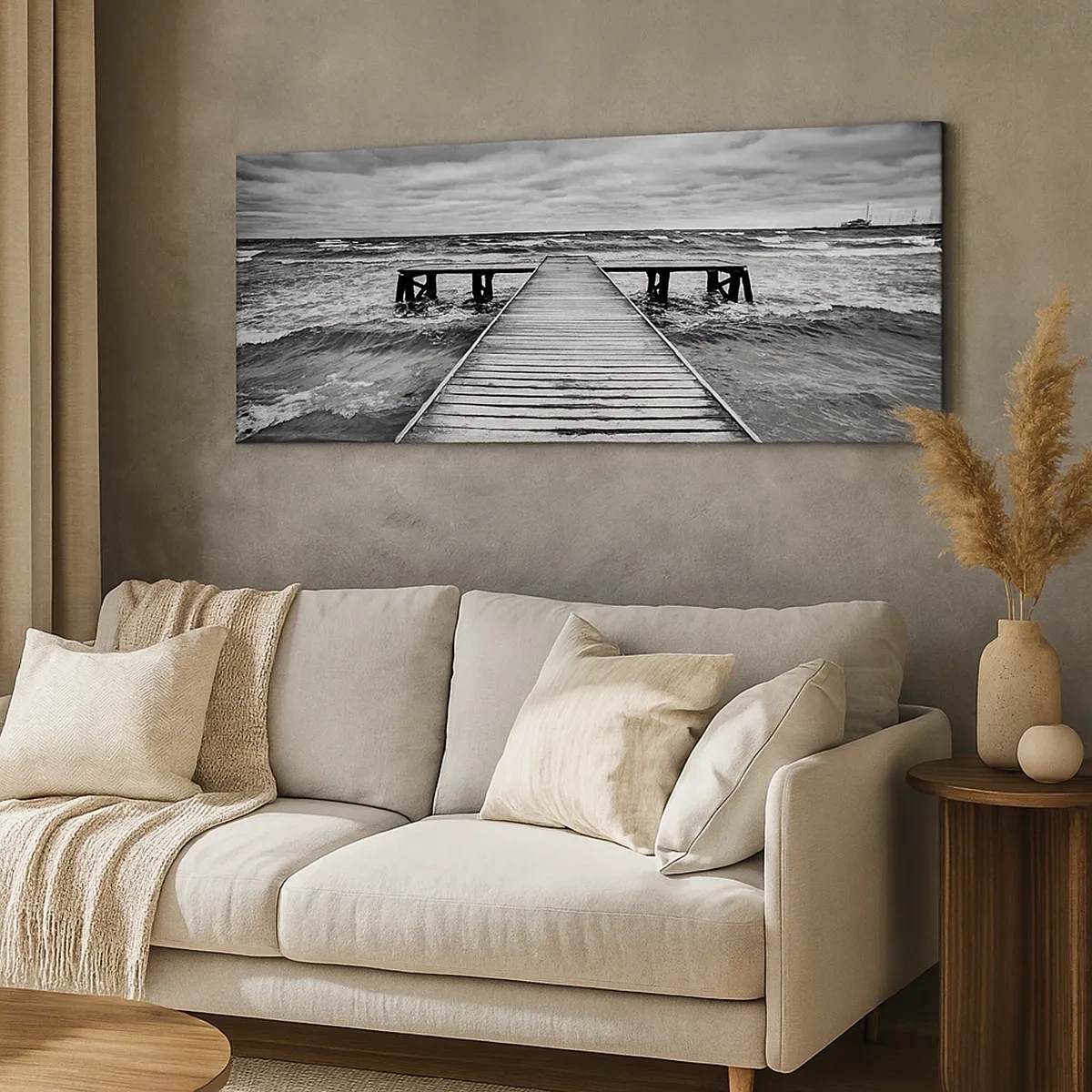 Lærredstryk - Billede på lærred - Jeg venter på, at vinden blæser væk... - 30x30 cm