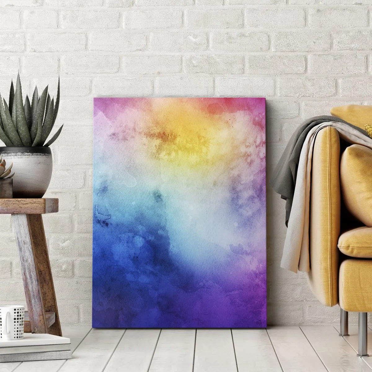 Lærredstryk - Billede på lærred - Næsten i den syvende himmel - 45x80 cm