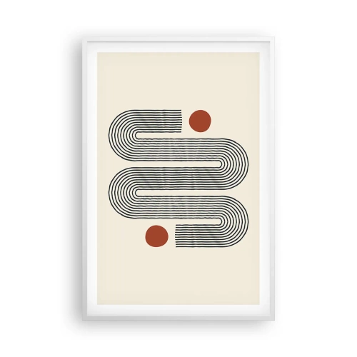 Plakat i hvid ramme - Fra start til slut - 61x91 cm