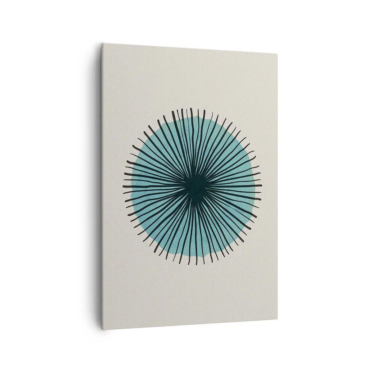 Lærredstryk - Billede på lærred - Strålende på blå - 70x100 cm