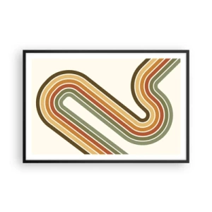 Plakat i sort ramme - Zigzag til destinationen - 91x61 cm