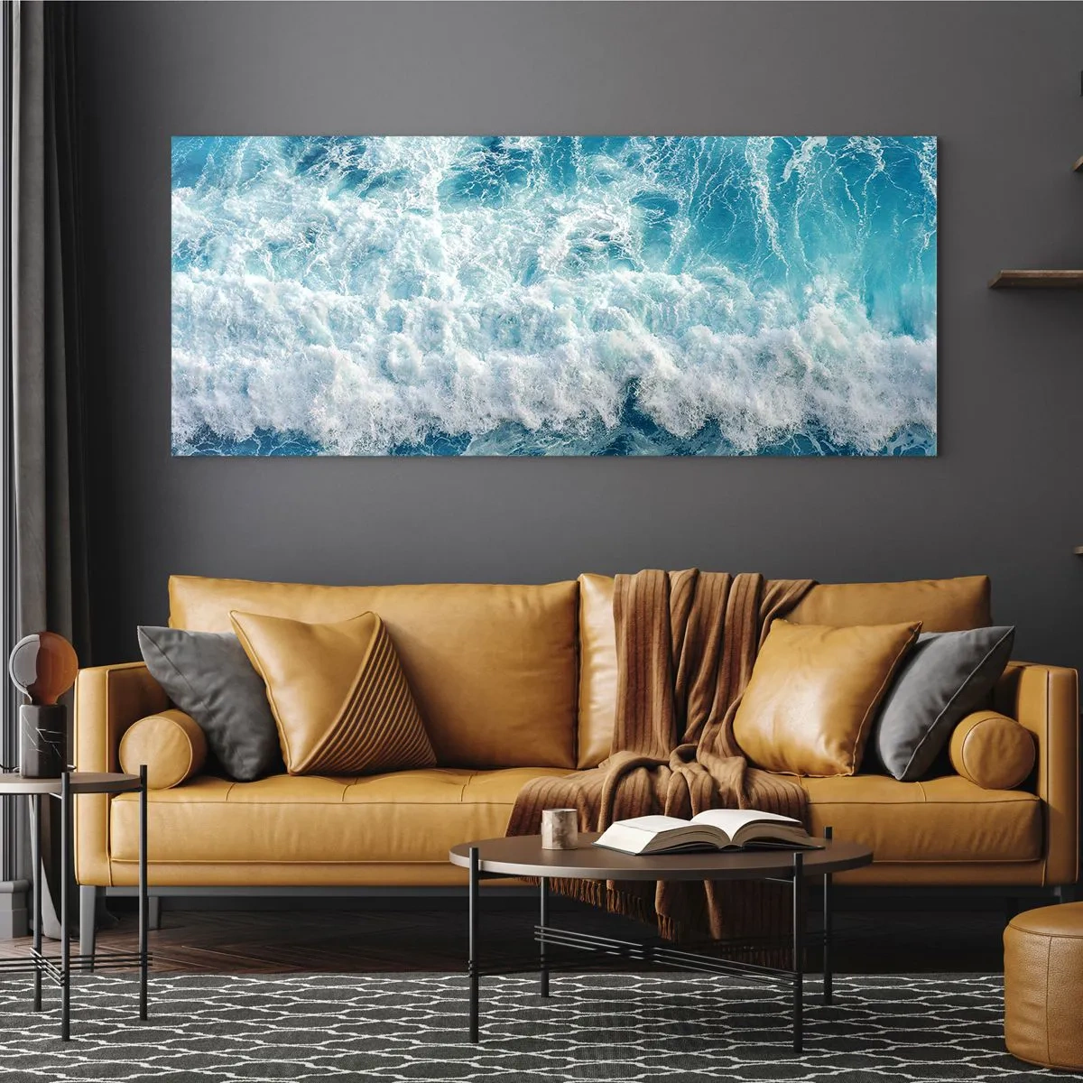 Billede på glas - Glædeligt og i spring - 120x50 cm