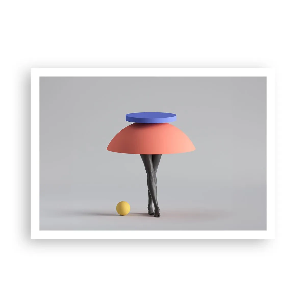 Plakat - Surrealistisk komposition - 100x70 cm