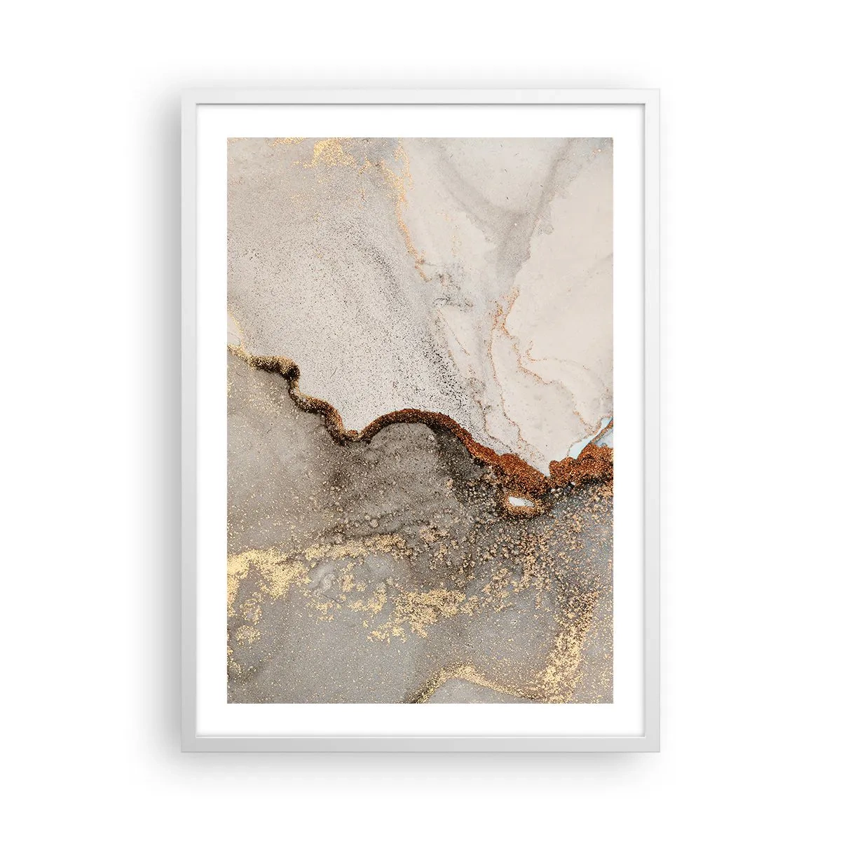 Plakat i hvid ramme - På farvegrænsen - 50x70 cm