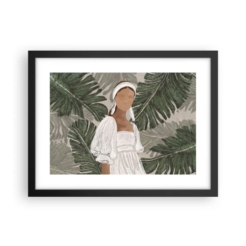 Plakat i sort ramme - Eksotisk portræt - 40x30 cm