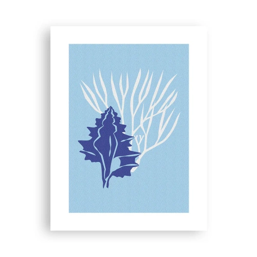 Plakat - Bladformede former - 30x40 cm