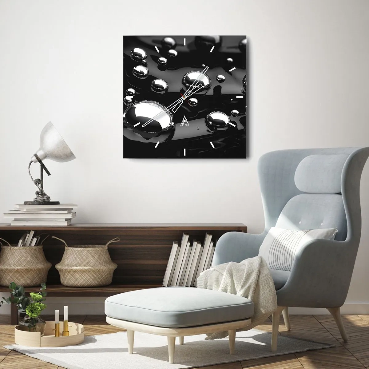 Vægur, Uret - Fra de sorte dybder - 30x30 cm