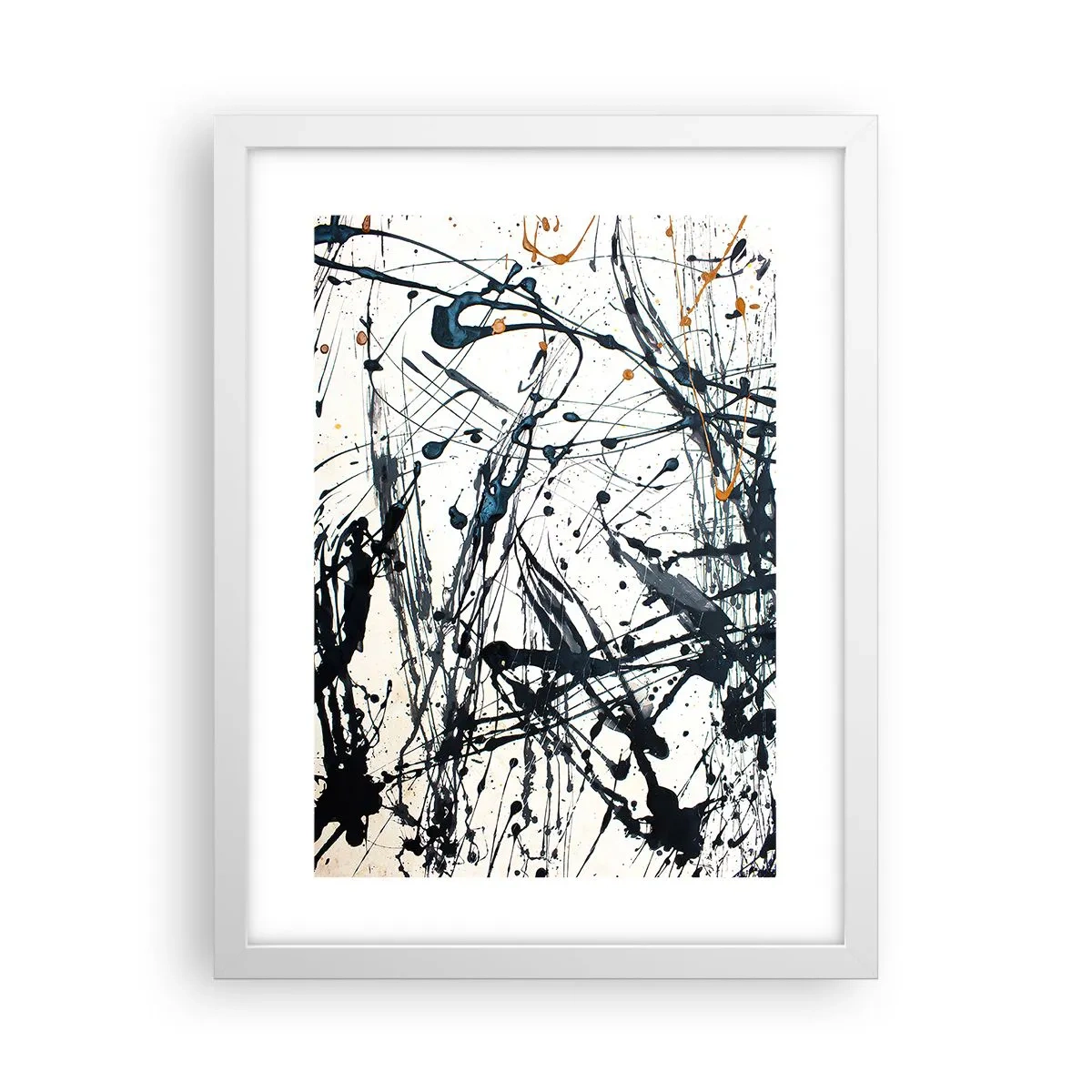 Plakat i hvid ramme - Ekspressionistisk abstraktion - 30x40 cm