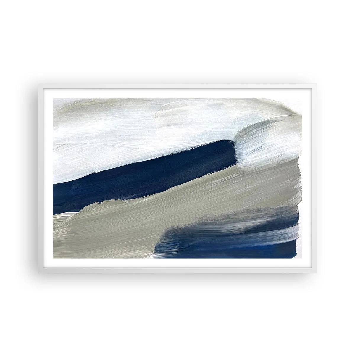 Plakat i hvid ramme - Møde med det hvide - 91x61 cm