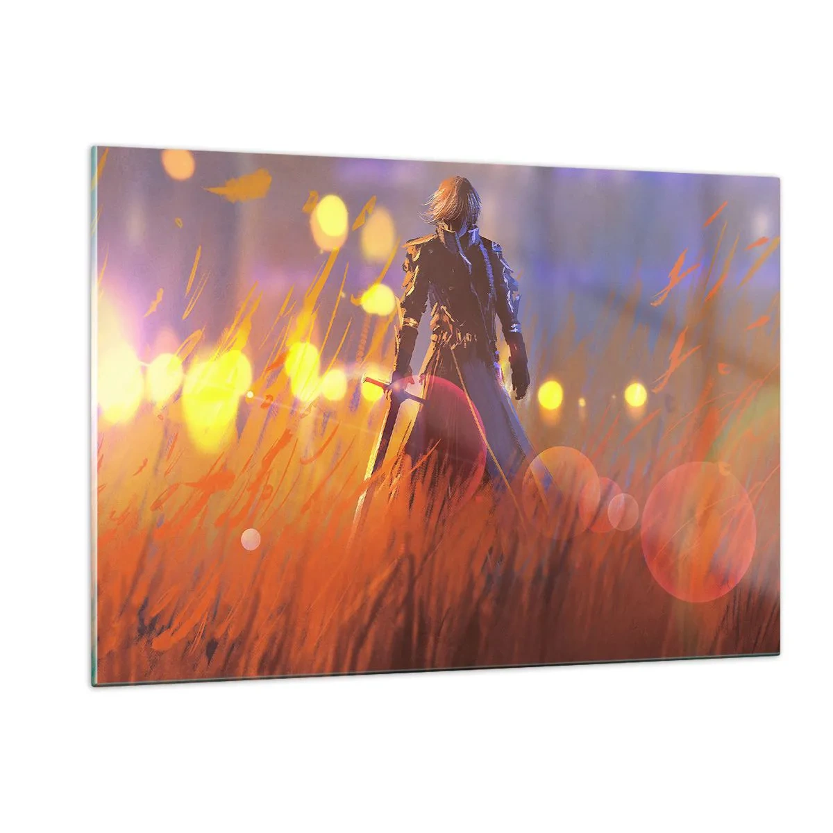 Billede på glas - Herreløs ridder - 120x80 cm