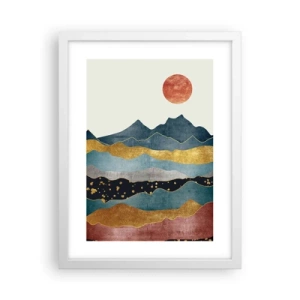 Plakat i hvid ramme - Et tværsnit af verden - 30x40 cm