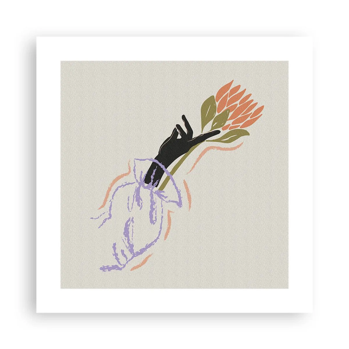 Plakat - En søsterlig berøring - 40x40 cm