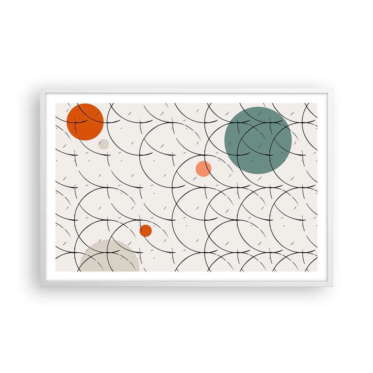 Plakat i hvid ramme - I popkunstens ånd - 91x61 cm