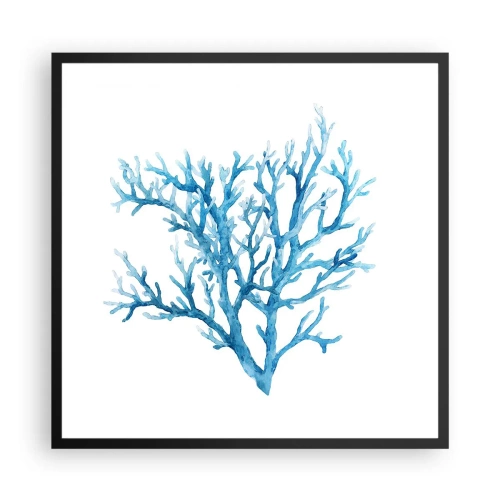 Plakat i sort ramme - Marint filigran - 60x60 cm