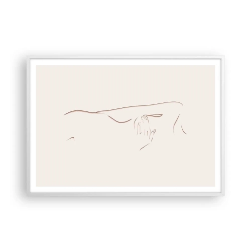 Plakat i hvid ramme - Begærets form - 100x70 cm