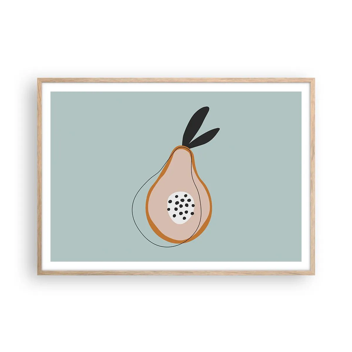 Plakat i ramme af lyst egetræ - Trænge ind i tingenes natur - 100x70 cm