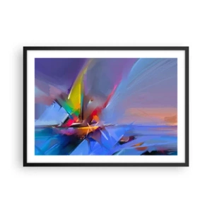 Plakat i sort ramme - Propeller som en fugl - 70x50 cm