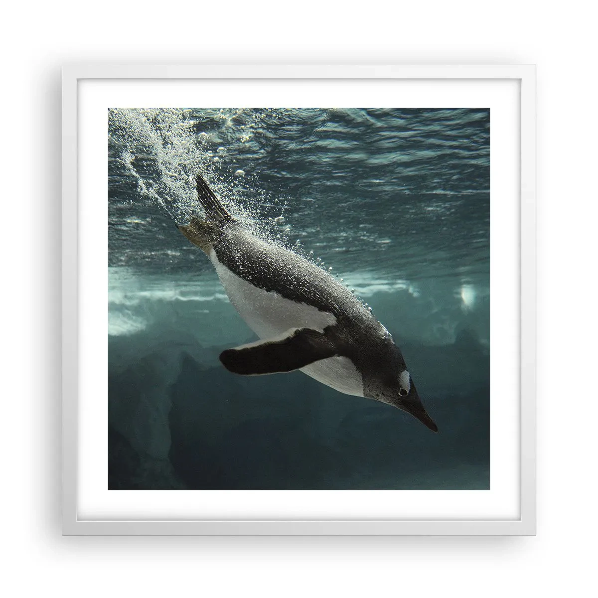 Plakat i hvid ramme - Velkommen til min verden - 50x50 cm