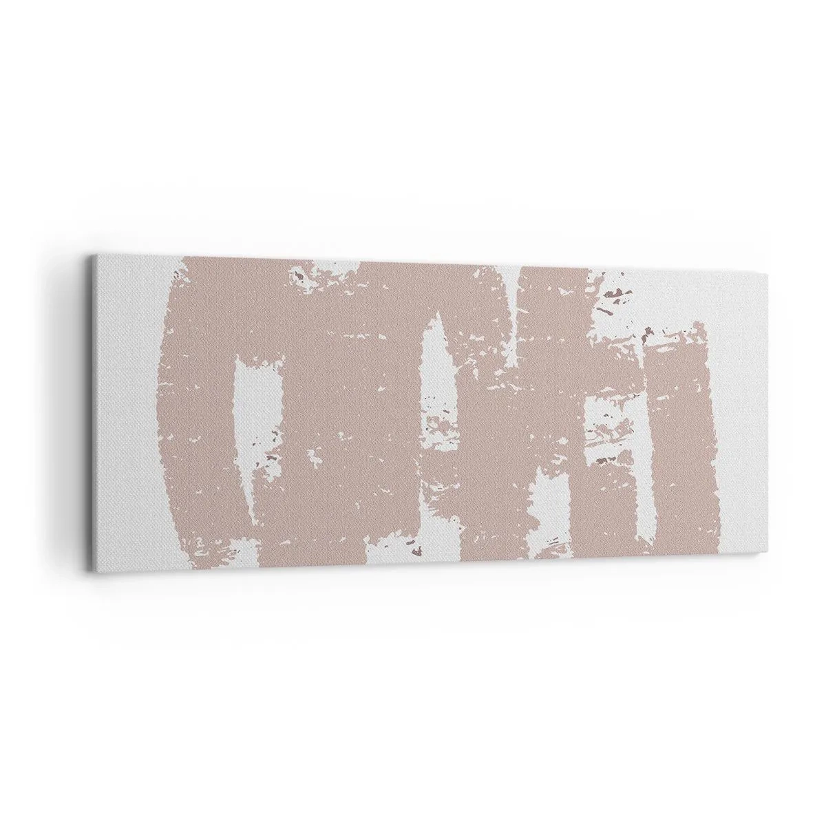 Lærredstryk - Billede på lærred - Abstraktion i sart rosa - 120x50 cm