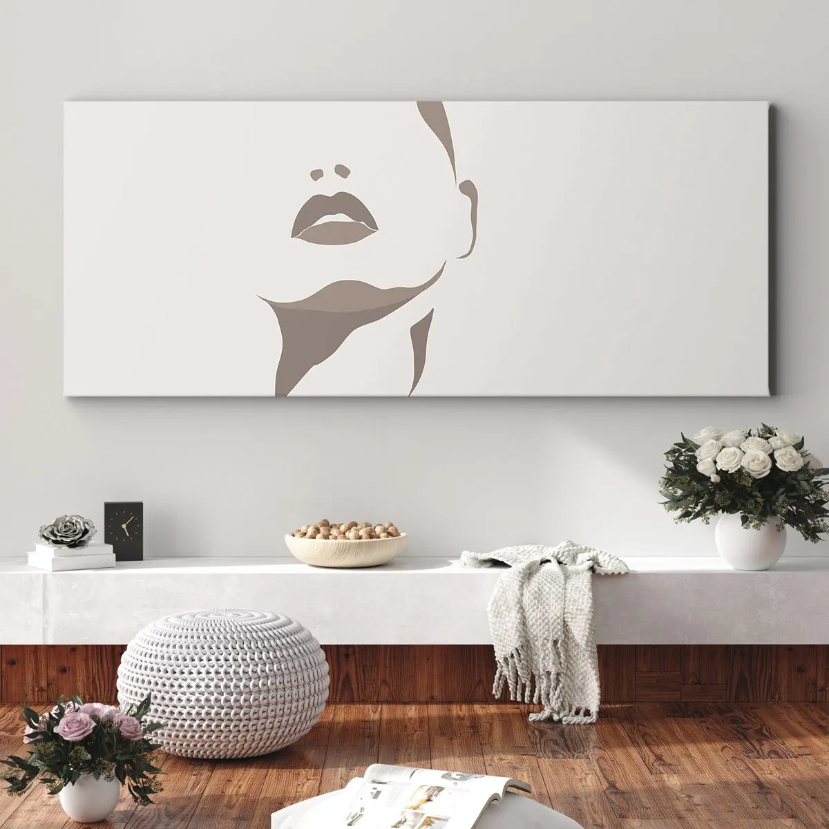 Lærredstryk - Billede på lærred - Skabt af lys og skygge - 100x40 cm