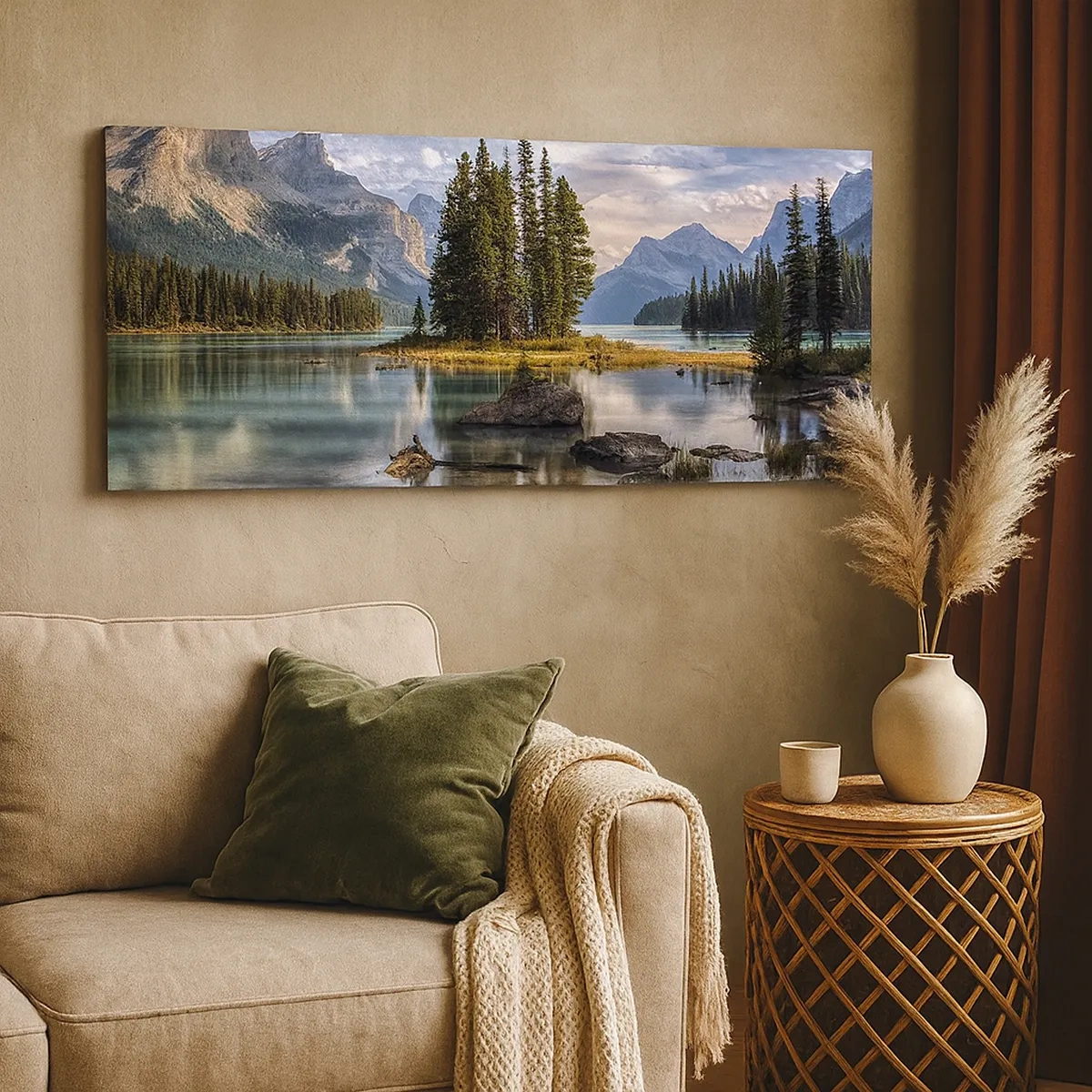 Lærredstryk - Billede på lærred - Over store og klare vande… - 30x30 cm