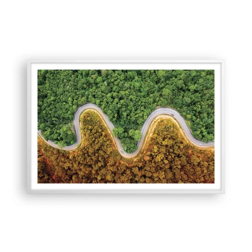 Plakat i hvid ramme - Grænser og gennembrud - 91x61 cm