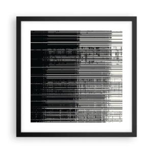 Plakat i sort ramme - Bølger og vibrationer - 40x40 cm