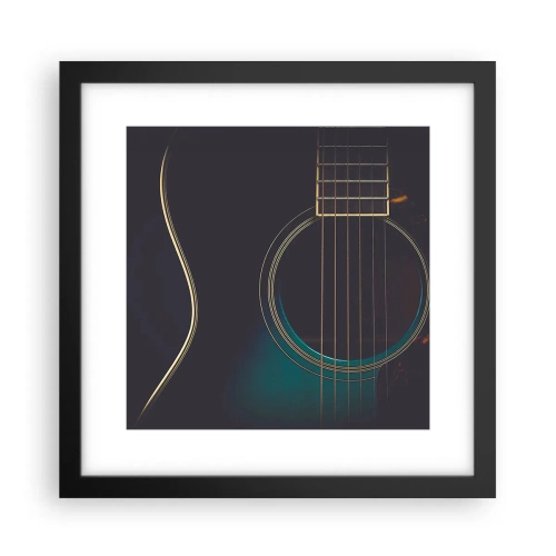 Plakat i sort ramme - Et øjeblik før det lyder - 30x30 cm