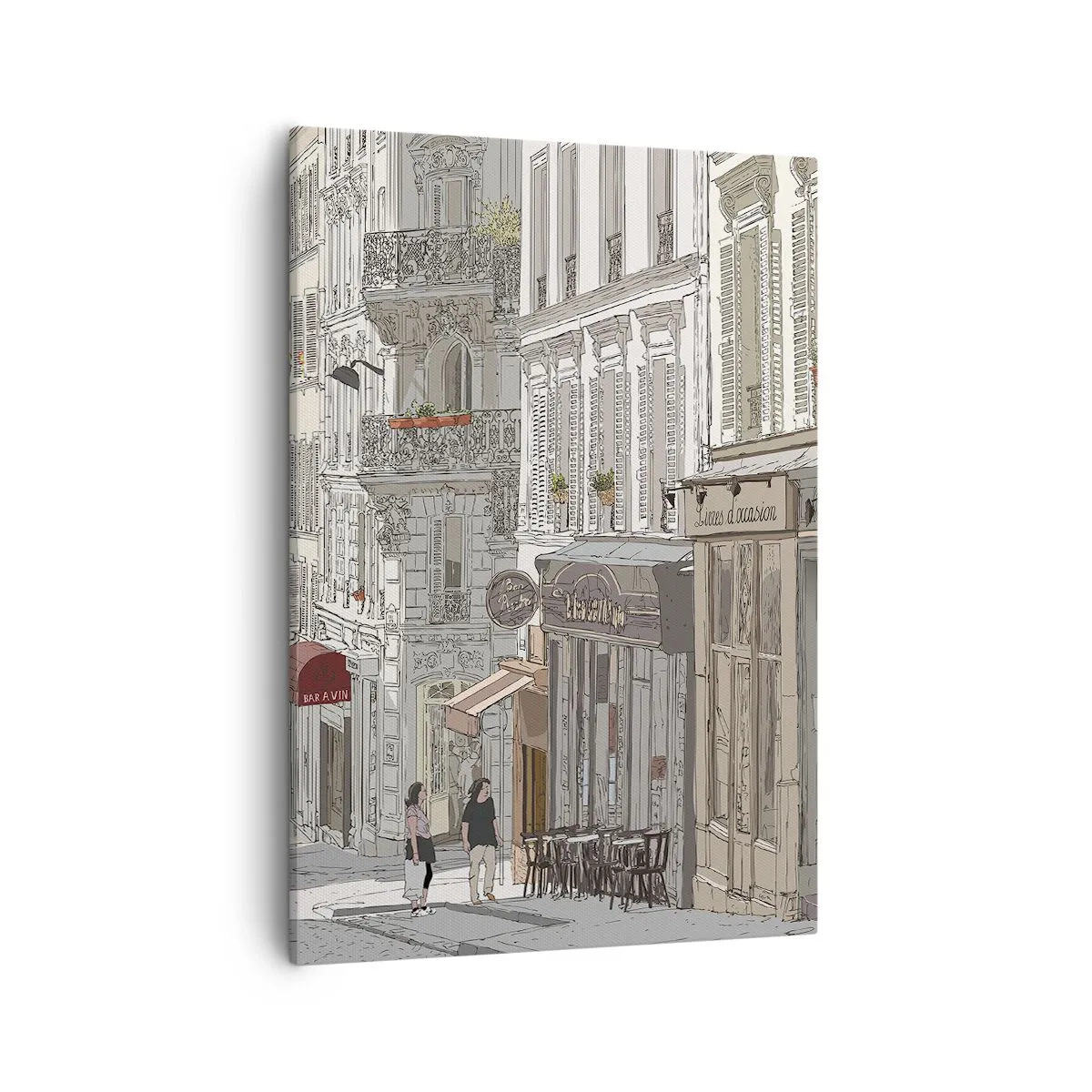 Lærredstryk - Billede på lærred - Byens glæder - 50x70 cm