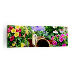 Lærredstryk - Billede på lærred - Zosias have - 160x50 cm