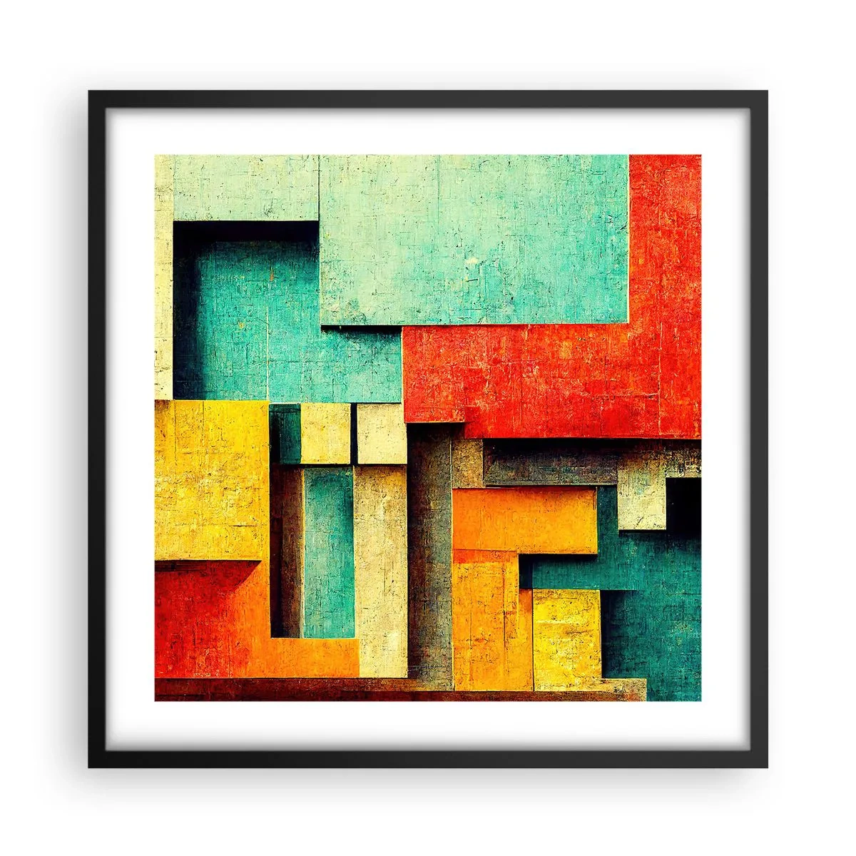 Plakat i sort ramme - Festival for rette vinkler - 50x50 cm