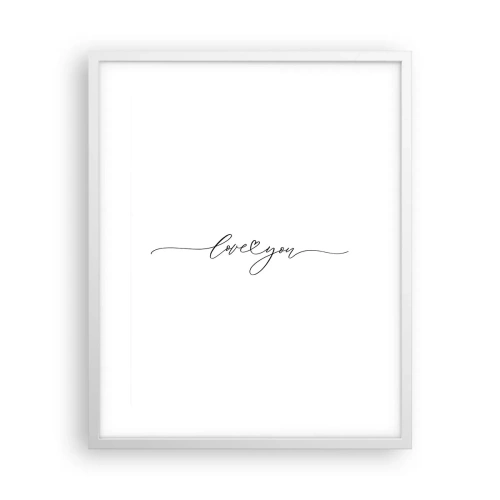 Plakat i hvid ramme - Sort og hvid - 40x50 cm