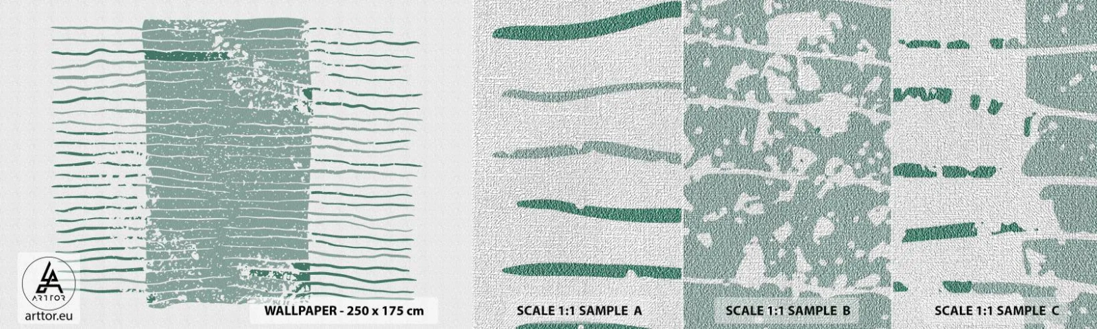 Prøve Fototapet Premium Canvas - Marin abstraktion - Minimalisme, Pastel, Hipster - 100x30 cm