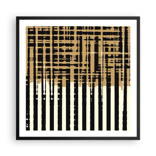 Plakat i sort ramme - Arkitektonisk abstraktion - 60x60 cm