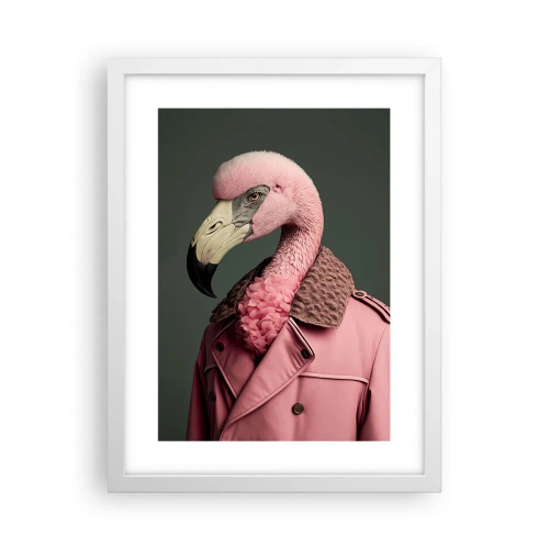 Plakat i hvid ramme - En ægte elegant mand - 30x40 cm