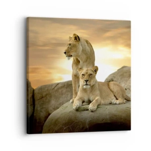 Lærredstryk - Billede på lærred - Kongelig majestæt - 30x30 cm