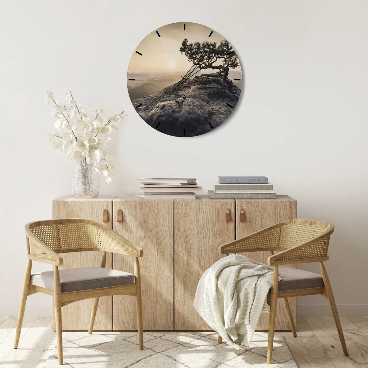 Vægur, Uret - Livet vinder altid - 40x40 cm