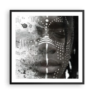 Plakat i sort ramme - Opdag den oprindelige ånd - 60x60 cm