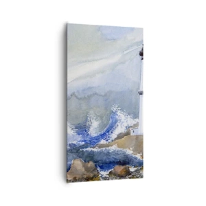 Lærredstryk - Billede på lærred - Mod mørket og stormen - 65x120 cm