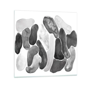 Billede på glas - Stenet abstraktion - 30x30 cm