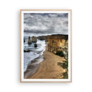 Plakat i ramme af lyst egetræ - Rå skønhed - 70x100 cm