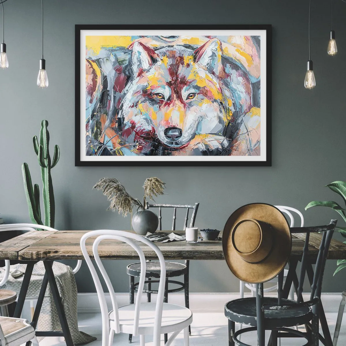 Plakat i sort ramme - Fred blandt kære - 91x61 cm