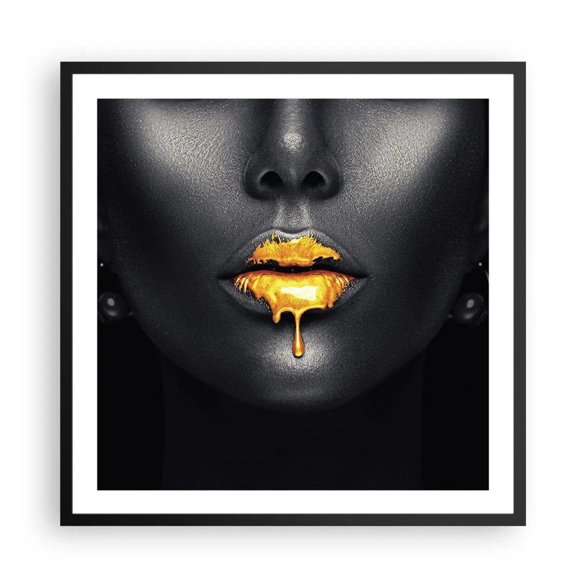 Plakat i sort ramme - Gyldenmund - 60x60 cm
