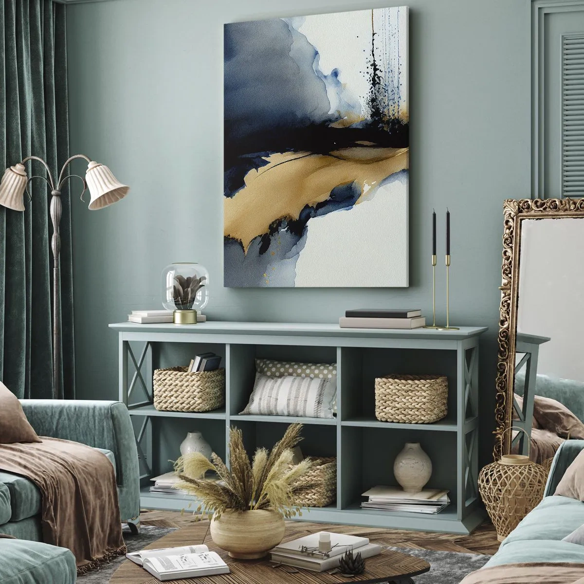 Lærredstryk - Billede på lærred - Bag sløret - 50x70 cm