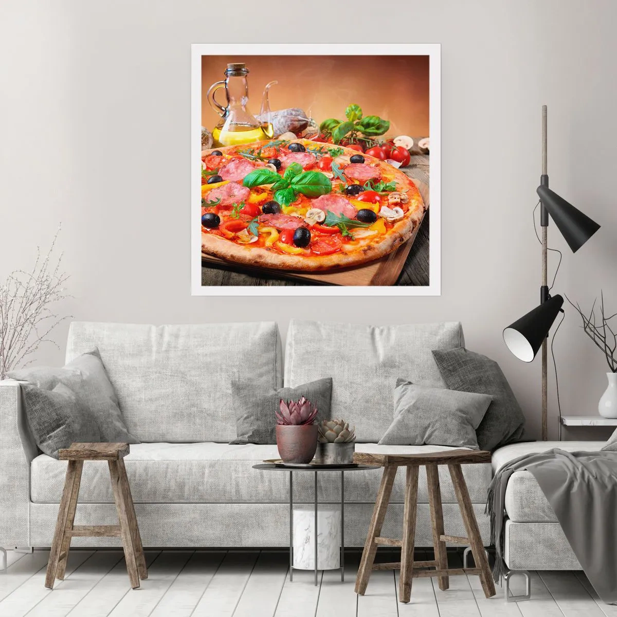 Plakat - Med en ægte italiensk smag - 30x30 cm